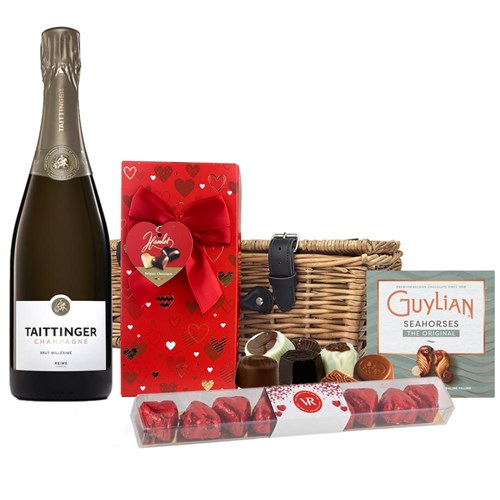 Taittinger Brut Vintage 2016 Champagne 75cl And Chocolate Love You Hamper